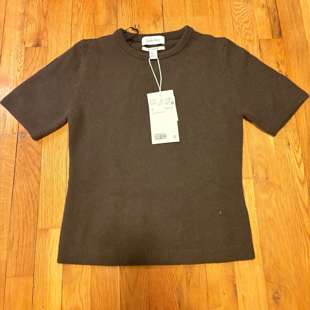 NWT Brown Cashmere T-　Shirt - Picture 5 of 5